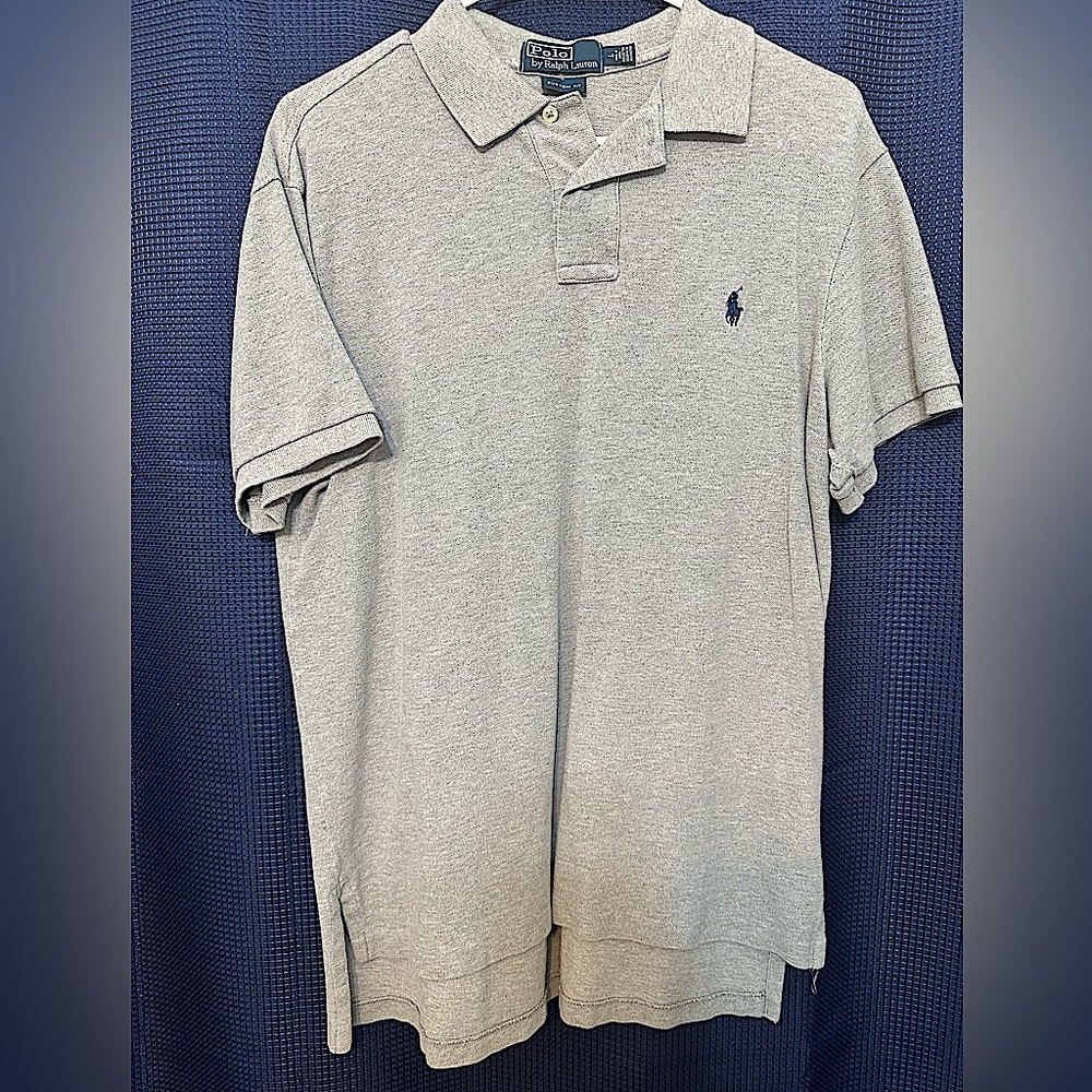 Gray Ralph Lauren custom fit polo size large